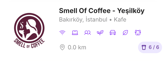 Promo Cüzdan Yakınındakiler listesinde Smell Of Coffee