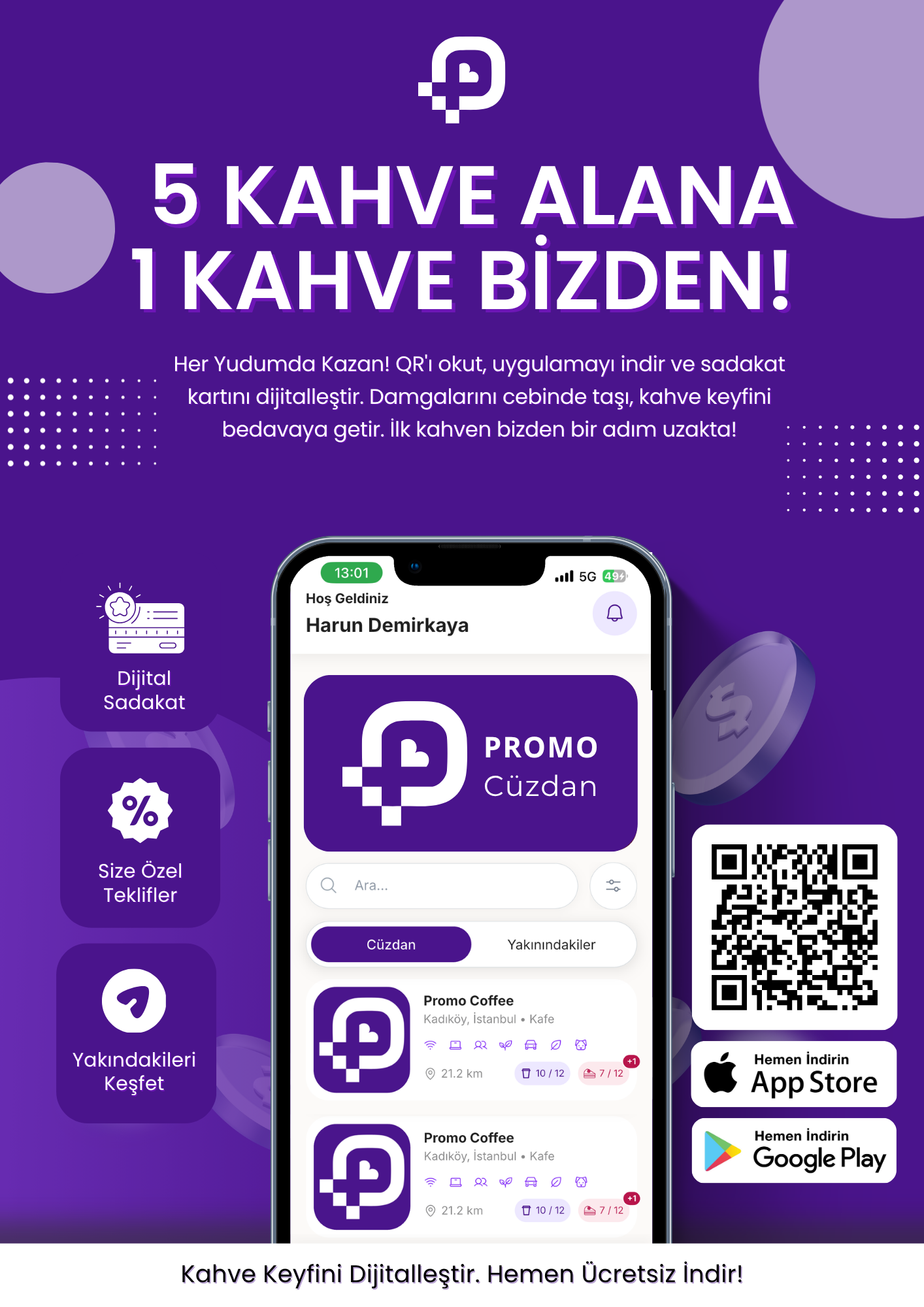 Tanıtım standının ön yüzü